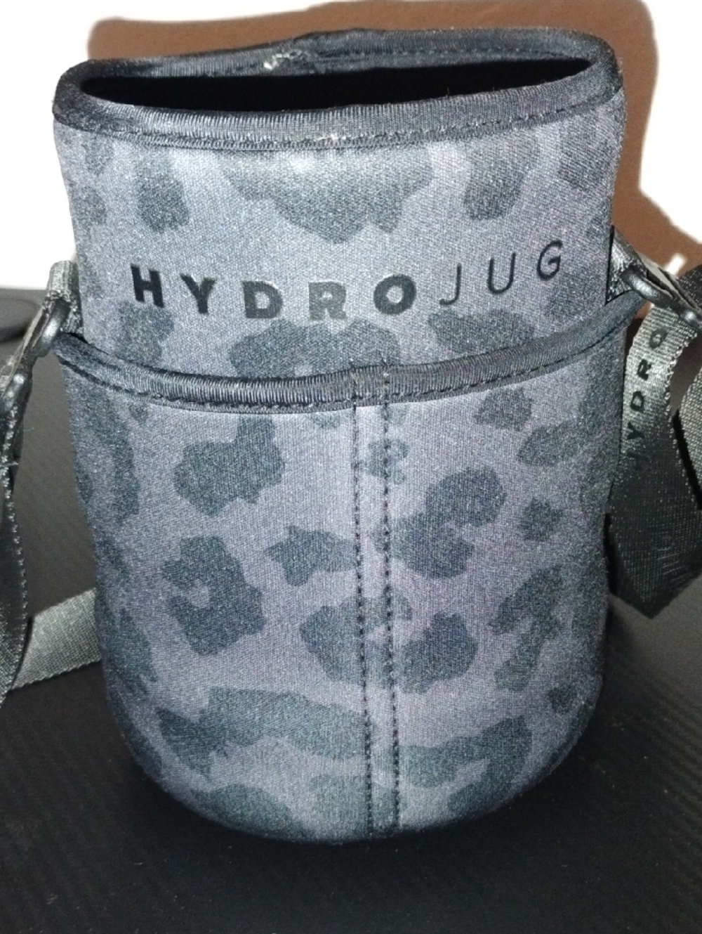 HydroJug Black Gray Camo Neoprene Bottle Carrier